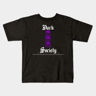 DARK SOCIETY PURPLE Kids T-Shirt